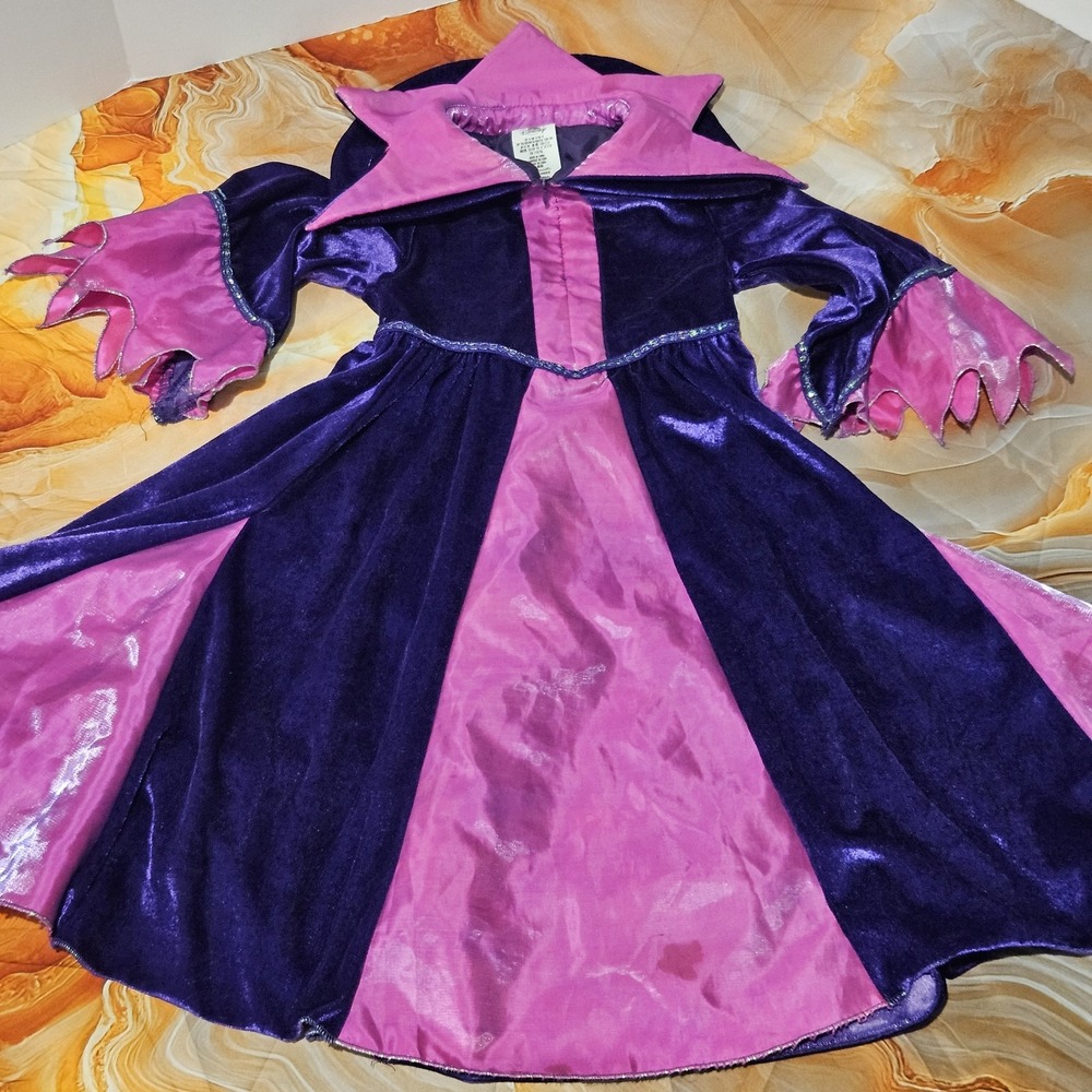 Disney Store Maleficent Girls Size 4 Halloween Costume Dress Sleeping Beauty